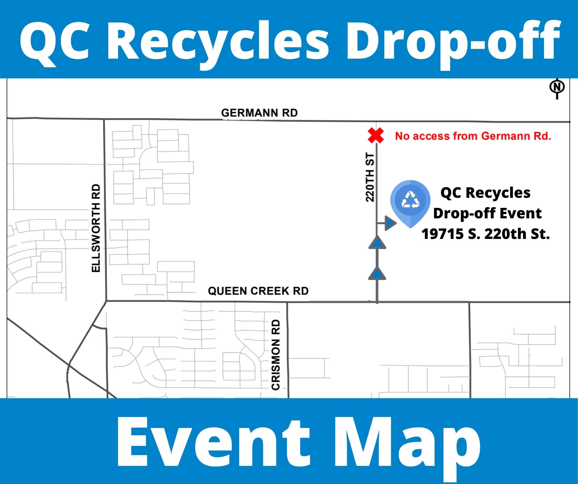 QC Recycles Drop-off Event General Map