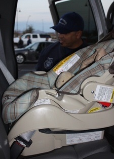 Car seat in truck